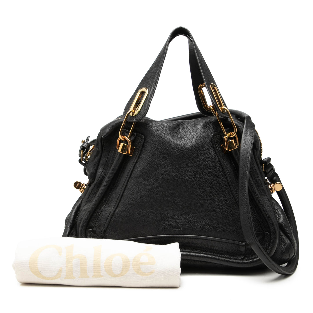 Chloé Pebbled Paraty Sac Moyen Cuir
