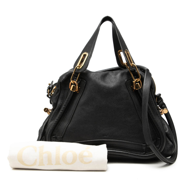 Chloé Pebbled Paraty Sac Moyen Cuir