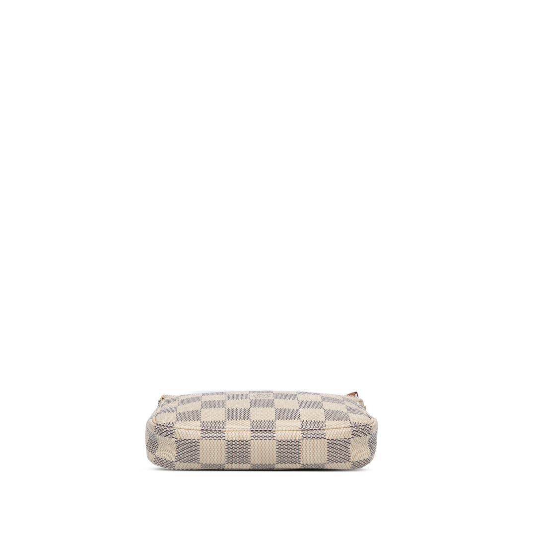 Damier Azur Mini Pochette Accessoires White - Gaby Paris