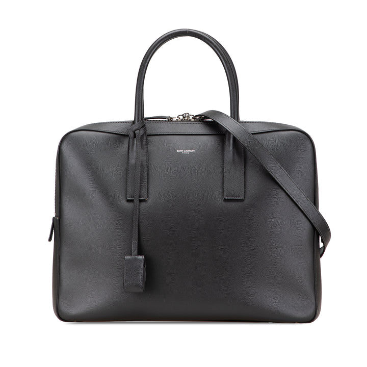 Saint Laurent Medium Grain De Poudre Museum Porte-documents Noir – GABY PARIS Authentique