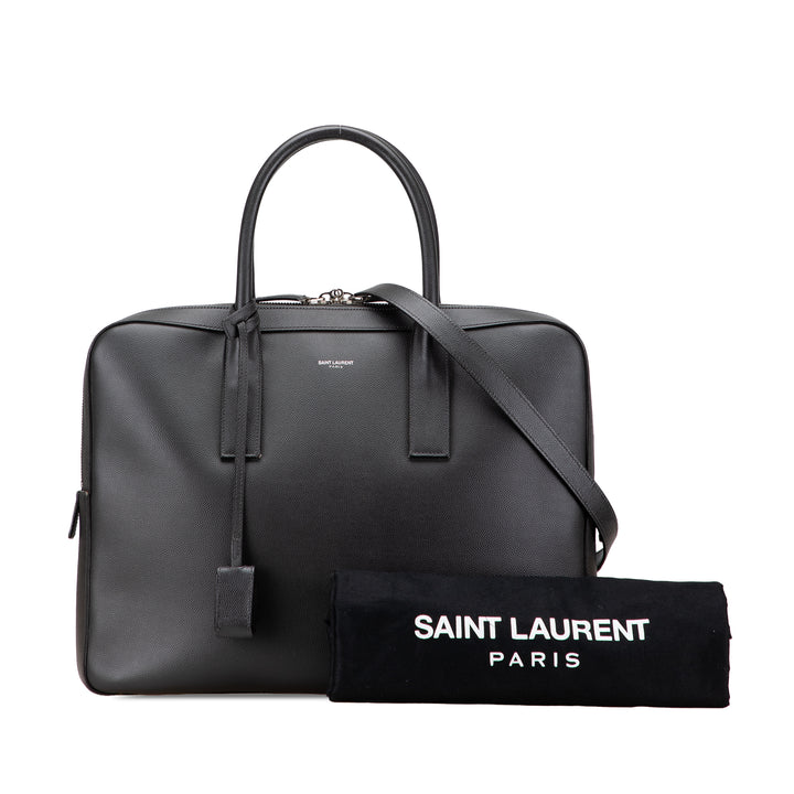 Saint Laurent Medium Grain De Poudre Museum Porte-documents Noir – GABY PARIS Authentique