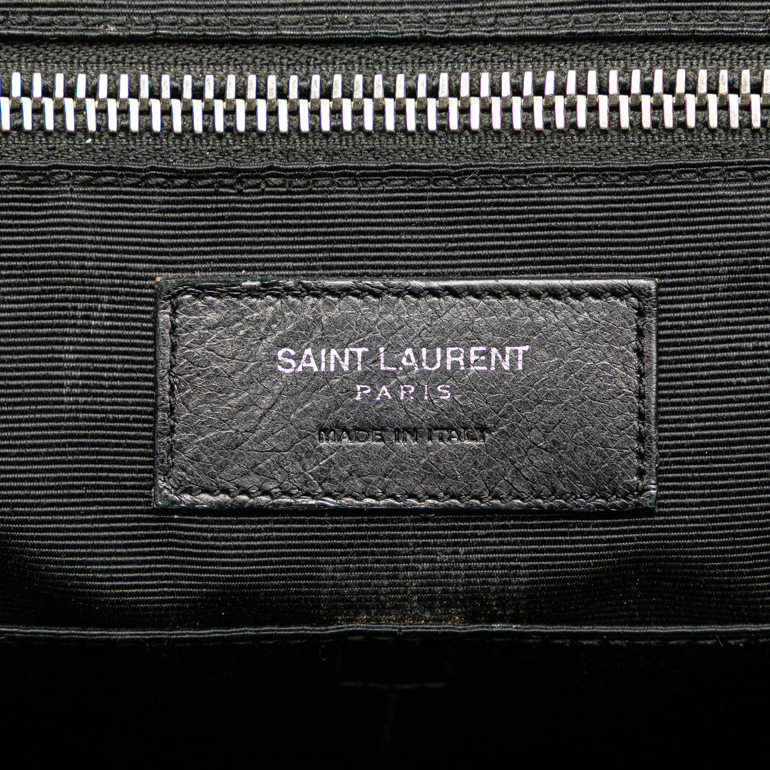 Saint Laurent Medium Grain De Poudre Museum Porte-documents Noir – GABY PARIS Authentique