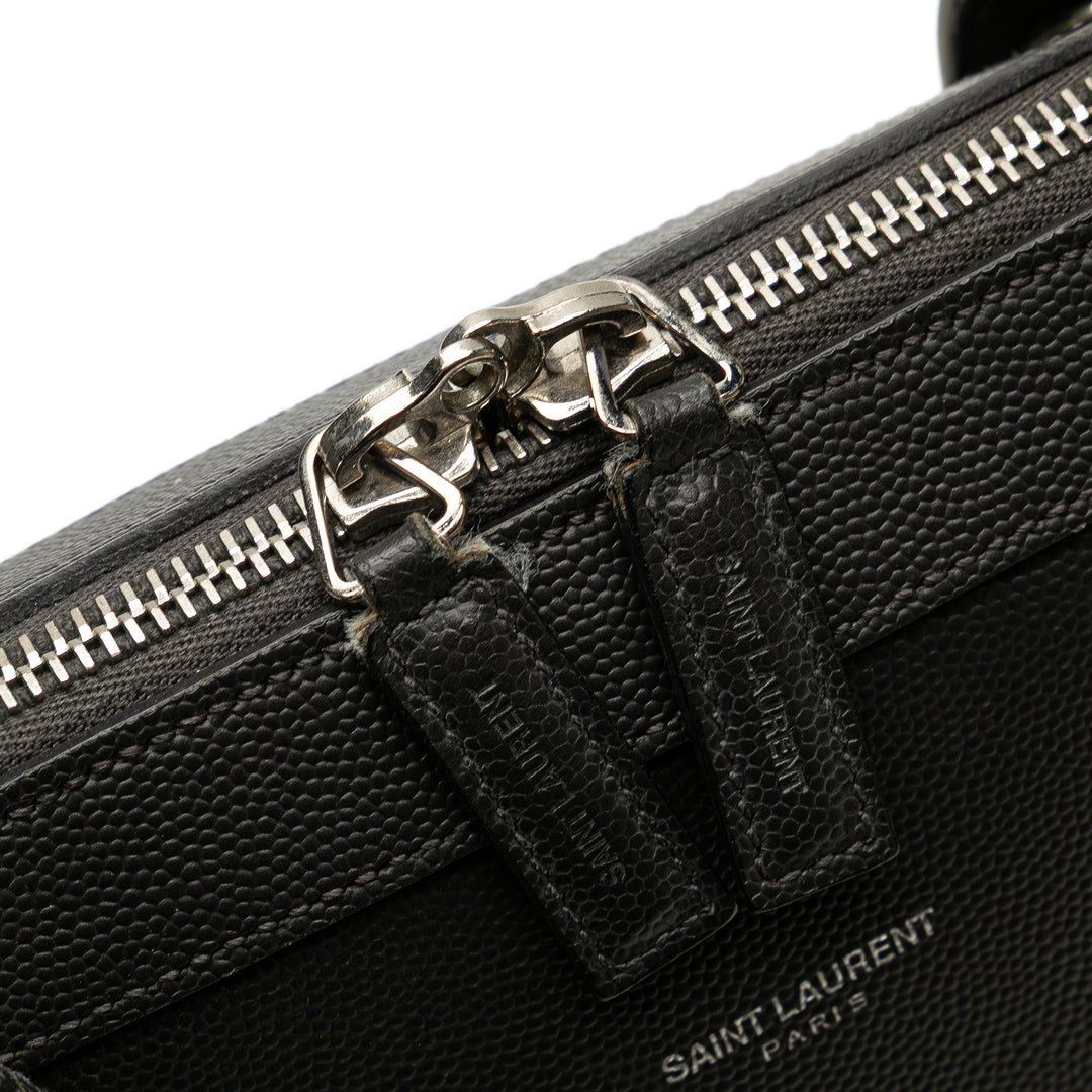 Saint Laurent Medium Grain De Poudre Museum Porte-documents Noir – GABY PARIS Authentique