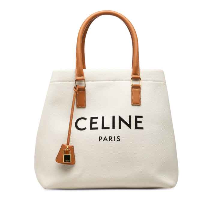 Celine Small Toile Logo Print Horizontal Cabas Cabas