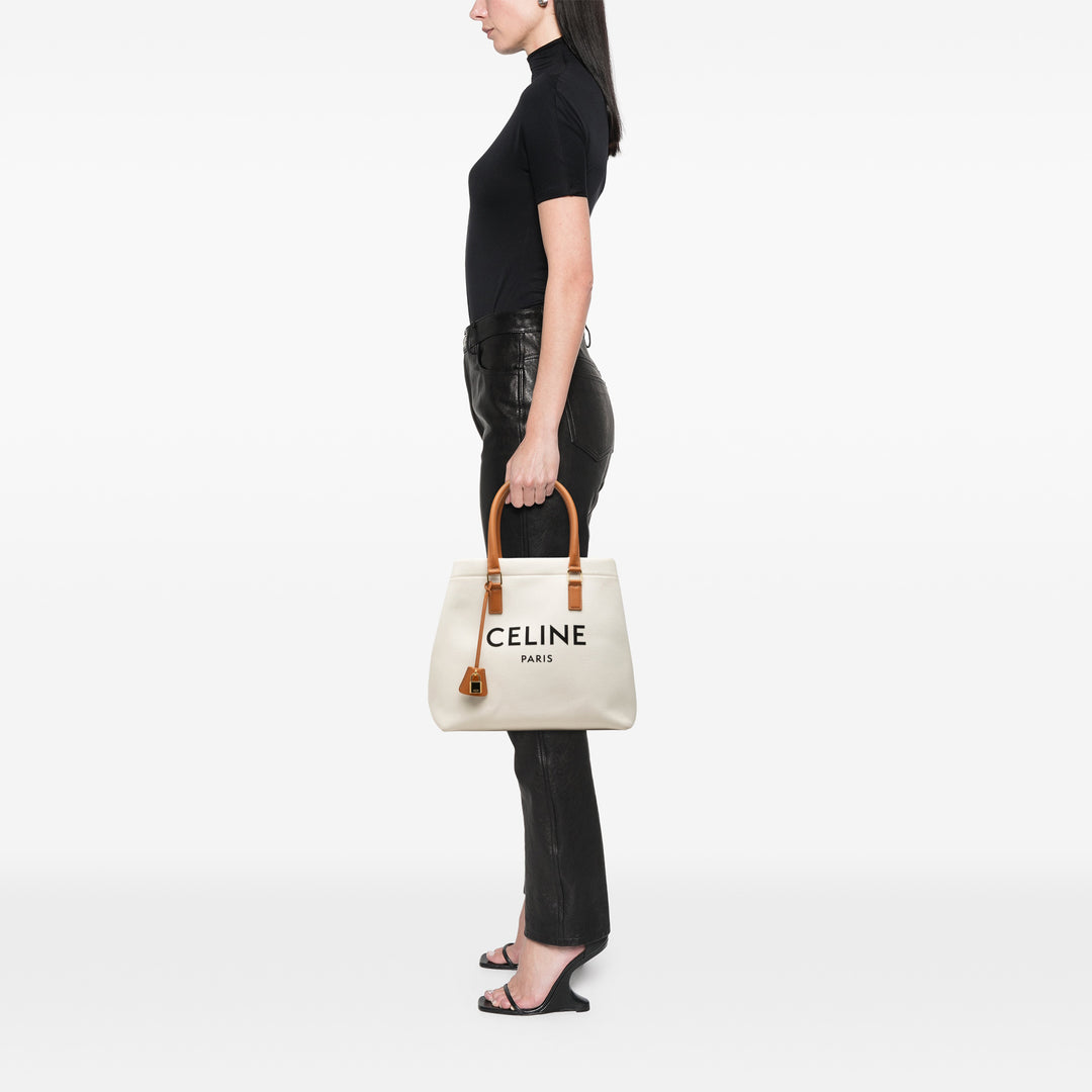 Celine Small Toile Logo Print Horizontal Cabas Cabas