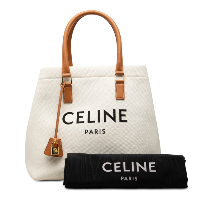 Celine Small Toile Logo Print Horizontal Cabas Cabas