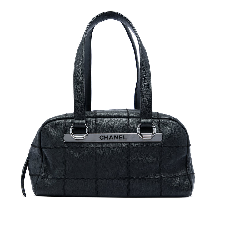 Chanel Chocolate Bar Sac Cuir caviar Noir