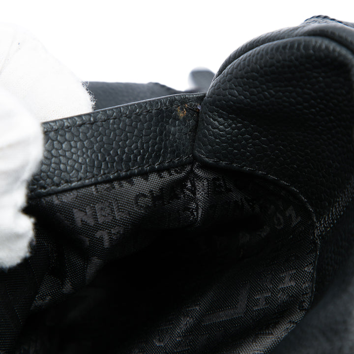 Chanel Chocolate Bar Sac Cuir caviar Noir