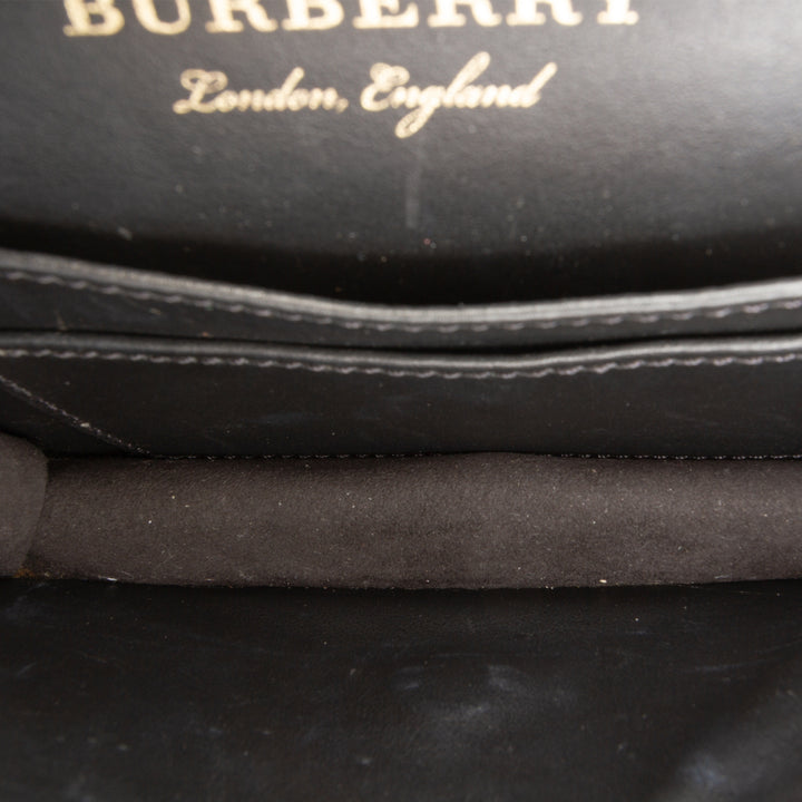Mini Soft Grain Calfskin Buckle Crossbody Black - Gaby Paris
