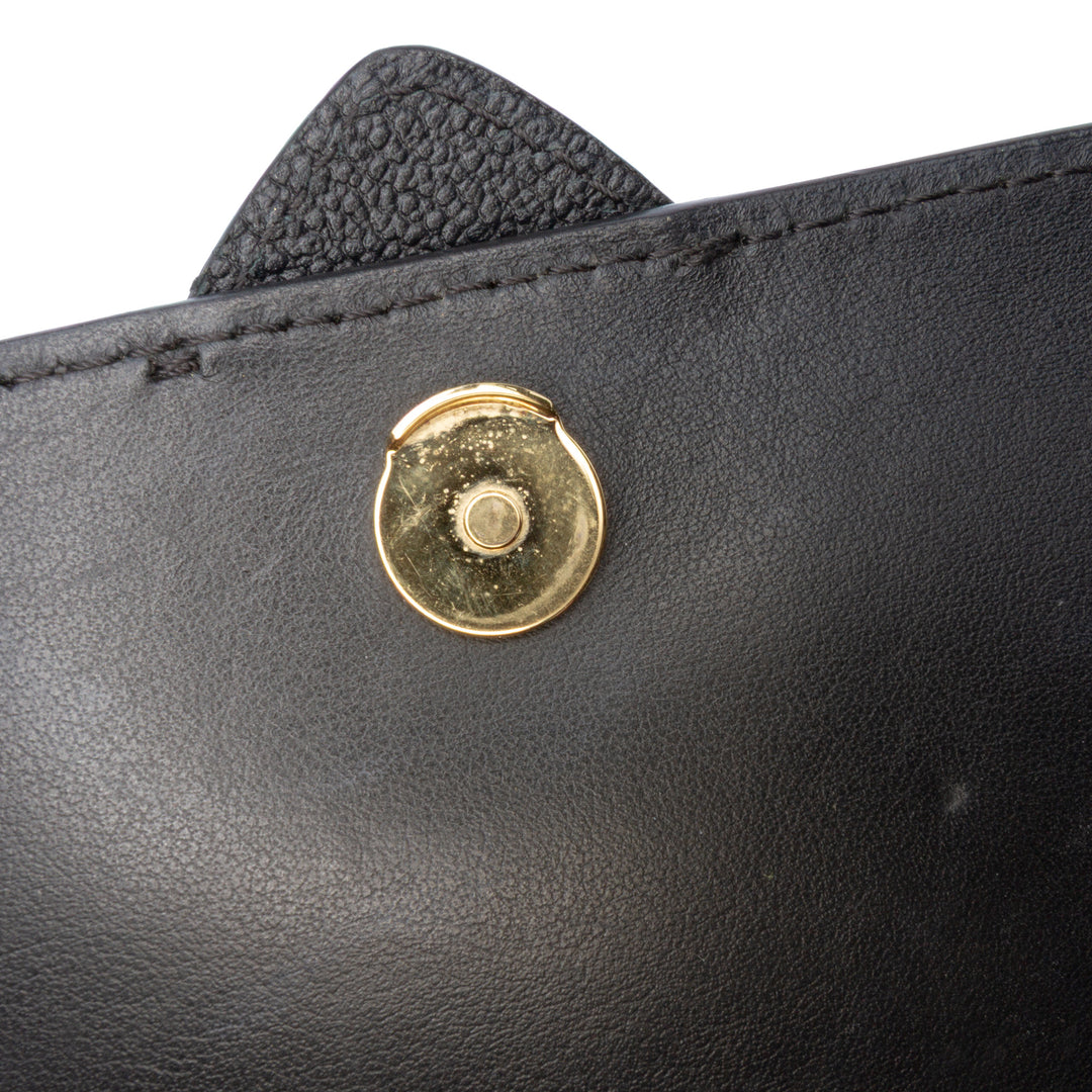Mini Soft Grain Calfskin Buckle Crossbody Black - Gaby Paris