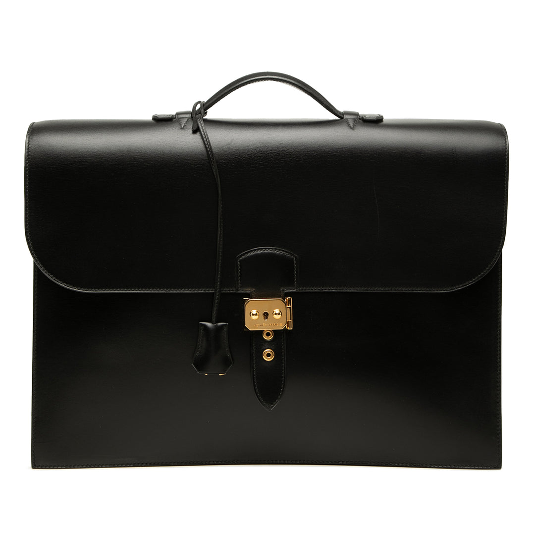 Hermès Box Veau Sac a Depeches 41 Cuir Box