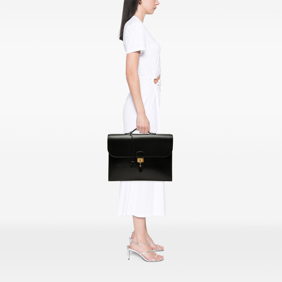 Hermès Box Veau Sac a Depeches 41 Cuir Box