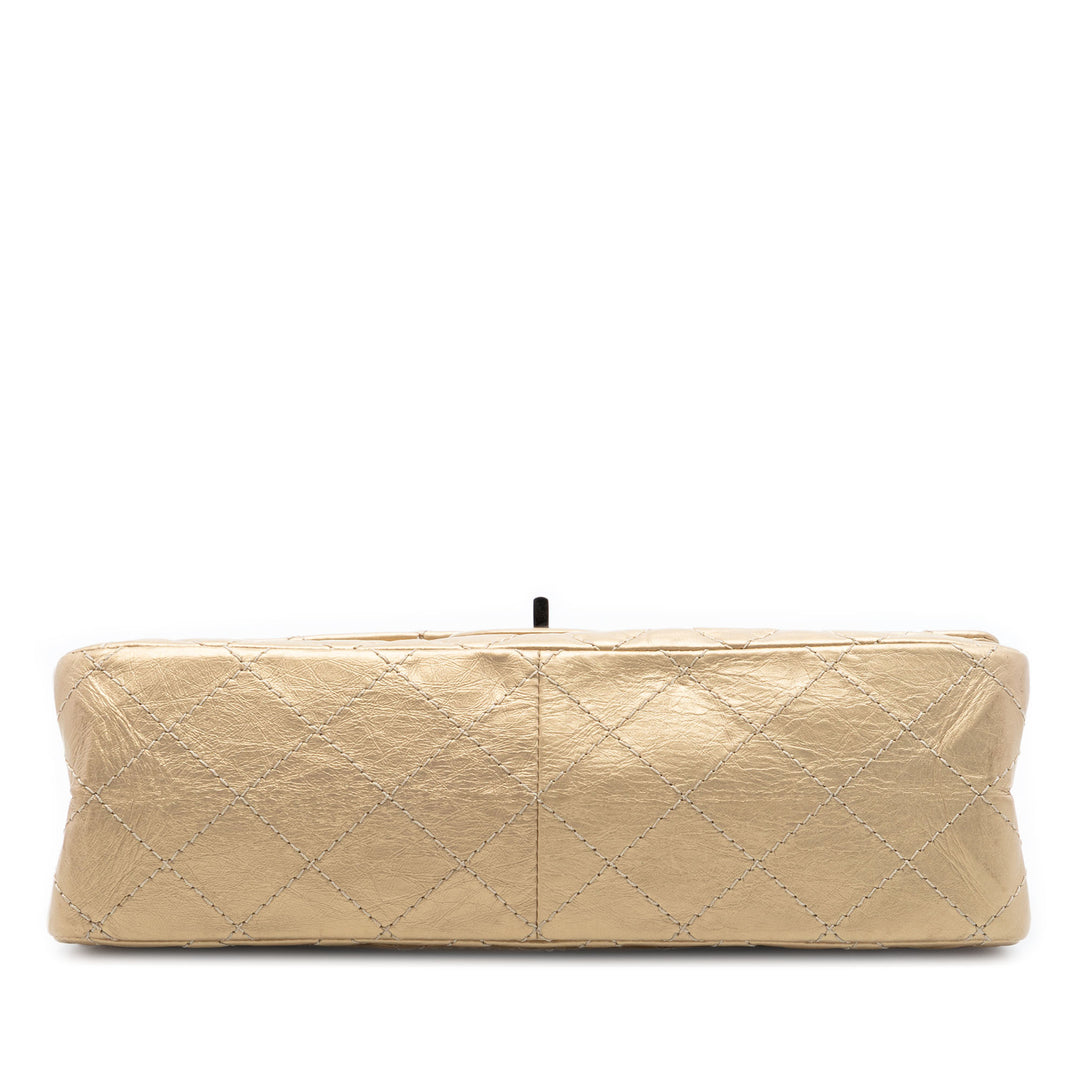 Chanel Matelassé Metallic vieilli Cuir de veau Reissue 2.55 Double rabat 226