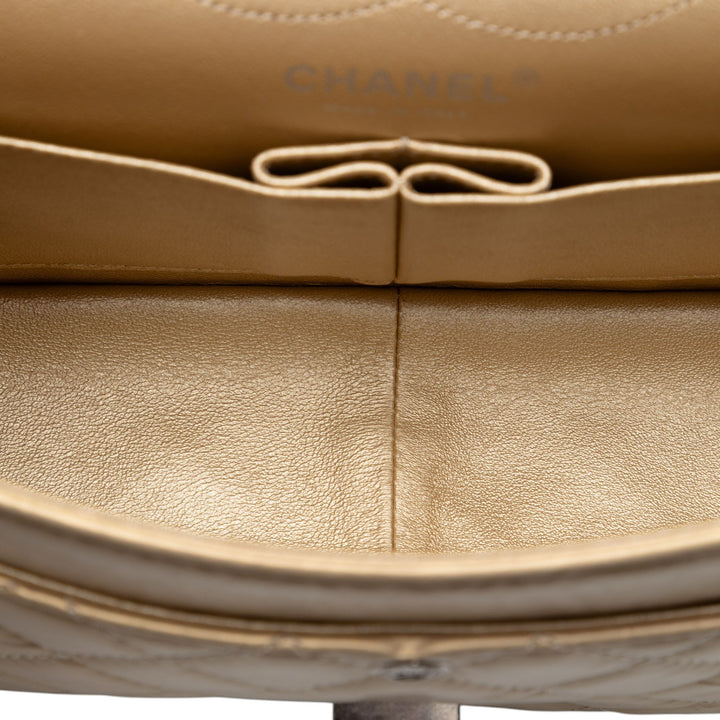 Chanel Matelassé Metallic vieilli Cuir de veau Reissue 2.55 Double rabat 226