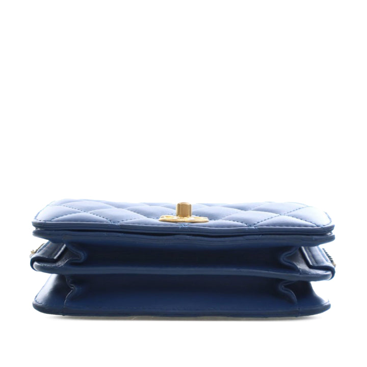 Chanel Small Matelassé Cuir de veau Everyday Chic à rabat