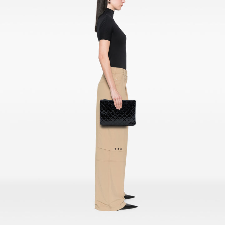 Matelassé O Étui Pochette Moyen Noir