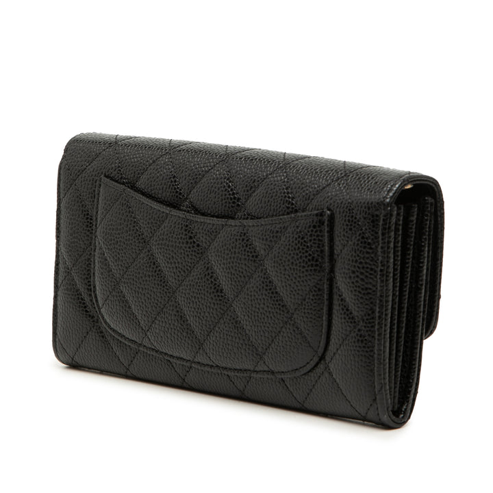 Chanel Matelassé Caviar Classic à rabat Portefeuille long