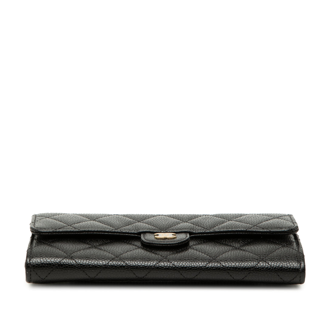 Chanel Matelassé Caviar Classic à rabat Portefeuille long