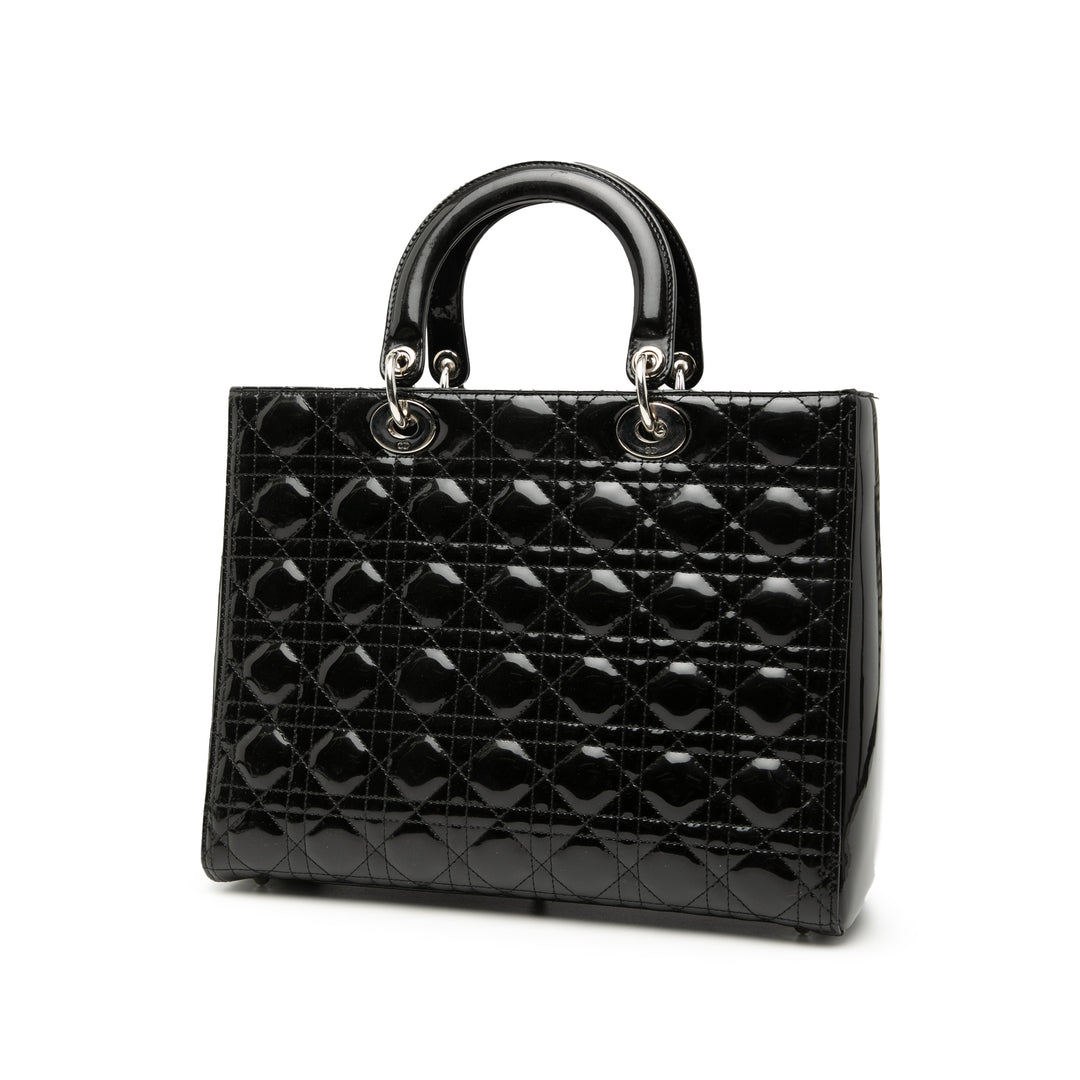Dior Sac à main Lady Dior Cannage Grand Noir – vue 2 – GABY PARIS