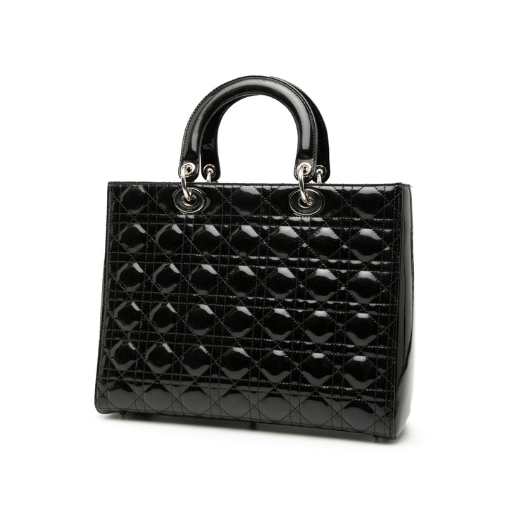 Dior Sac à main Lady Dior Cannage Grand Noir – vue 2 – GABY PARIS