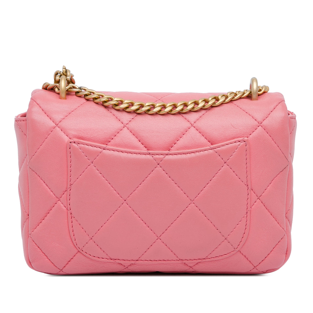 Mini Lambskin Pending CC Flap Pink - Gaby Paris