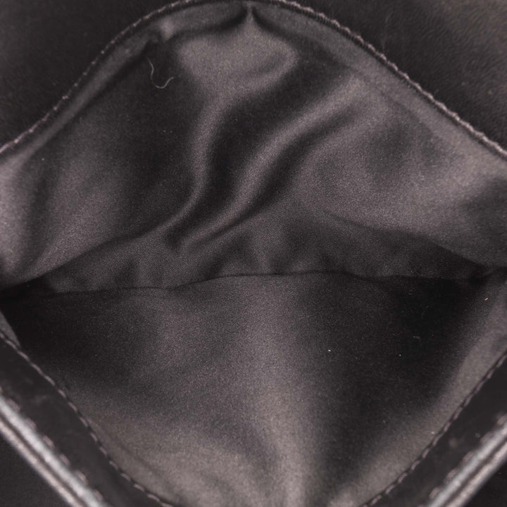 Jumbo Quilted Lambskin Coco Loop Flap Black - Gaby Paris