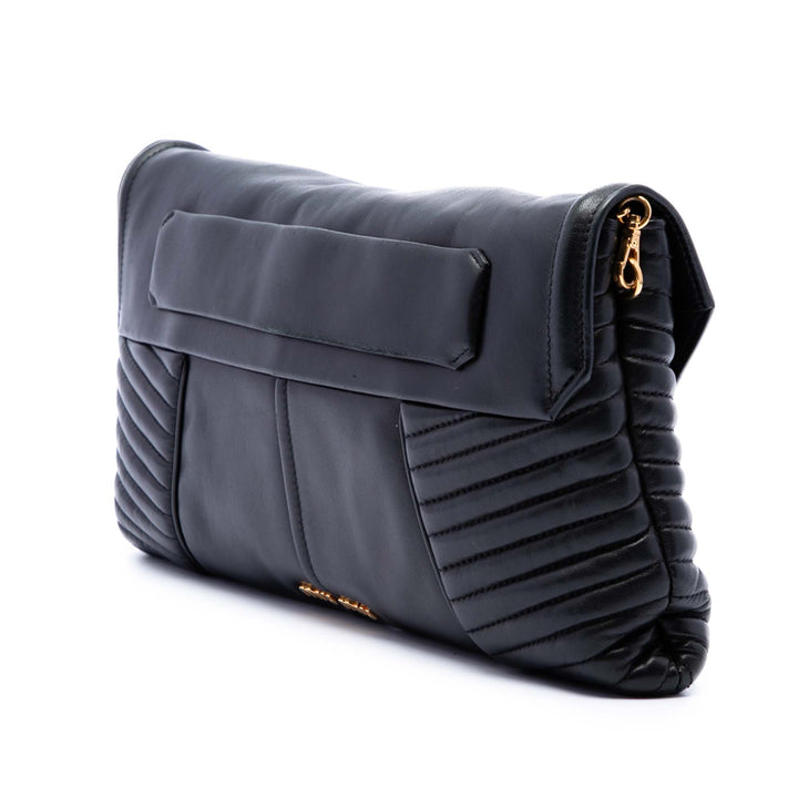 Miu Miu Matelasse Biker Sac Cuir nappa