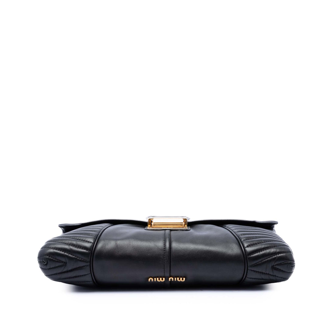 Miu Miu Matelasse Biker Sac Cuir nappa