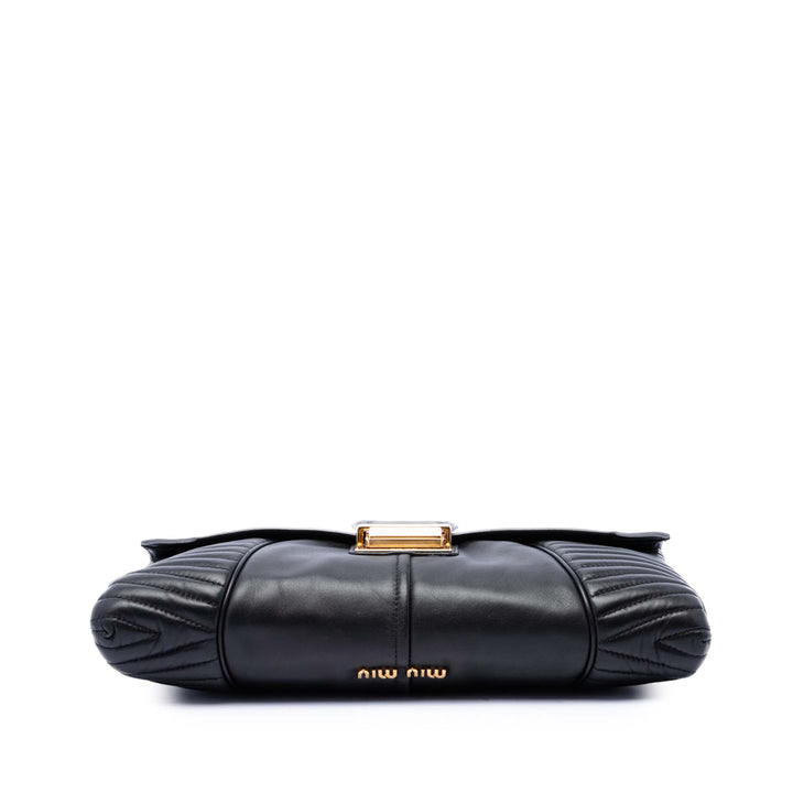 Miu Miu Matelasse Biker Sac Cuir nappa