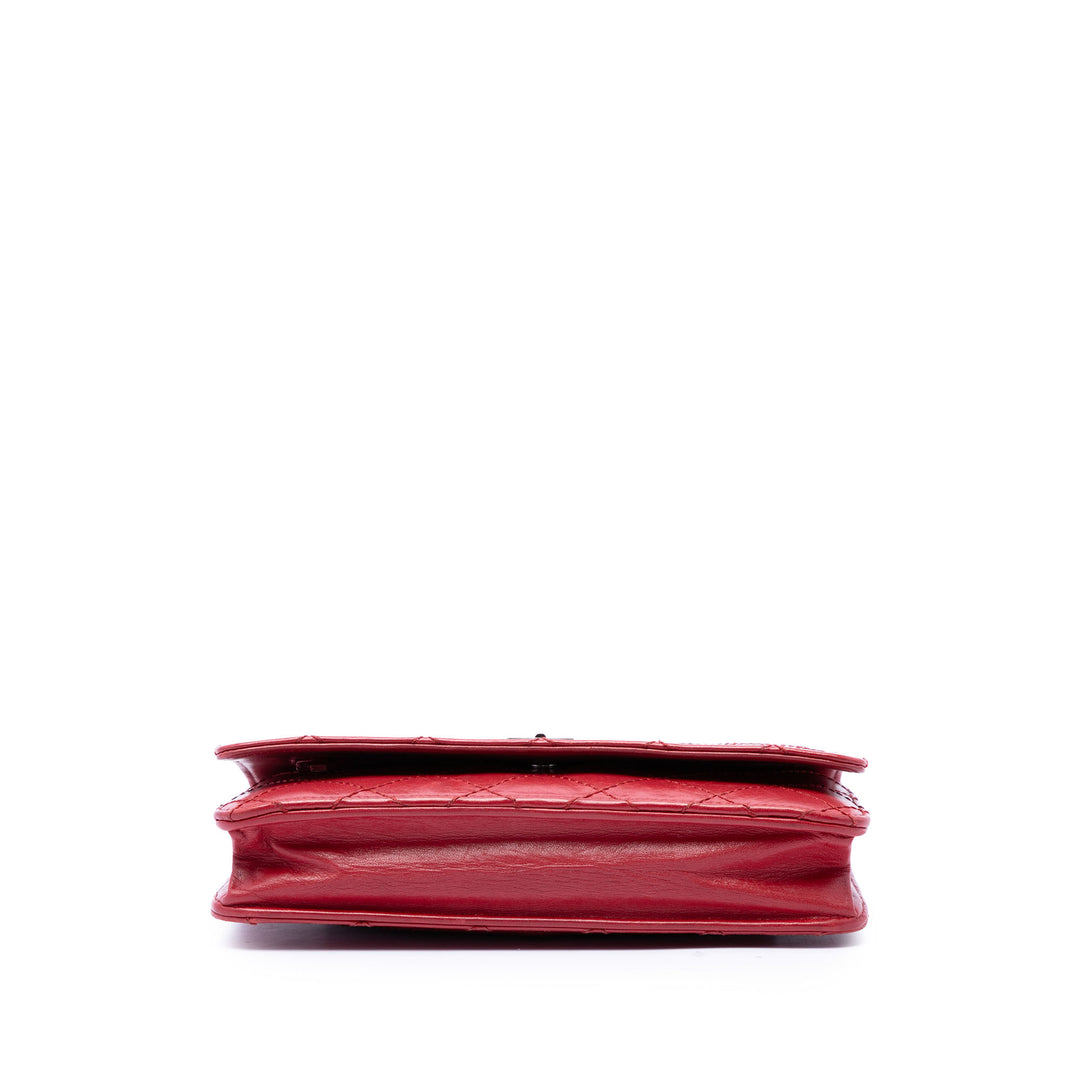 Chanel Matelassé vieilli Cuir de veau Reissue 2.55 Wallet on Chain