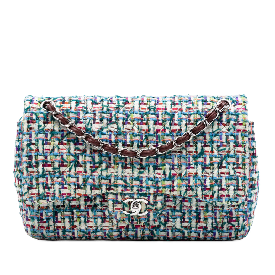 Chanel Jumbo Classic Tweed Double rabat Multi