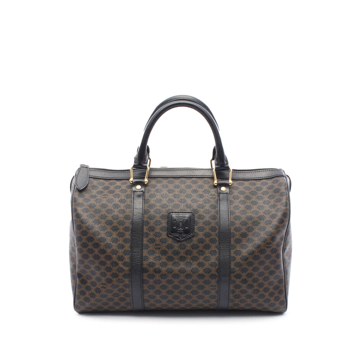 Macadam Coated Canvas Boston Bag Brown - Gaby Paris