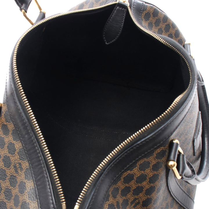 Macadam Coated Canvas Boston Bag Brown - Gaby Paris