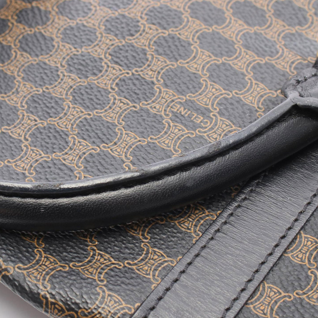 Macadam Coated Canvas Boston Bag Brown - Gaby Paris