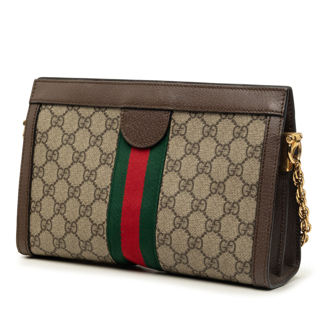Web Ophidia Chaîne Sac Petit GG Supreme Beige