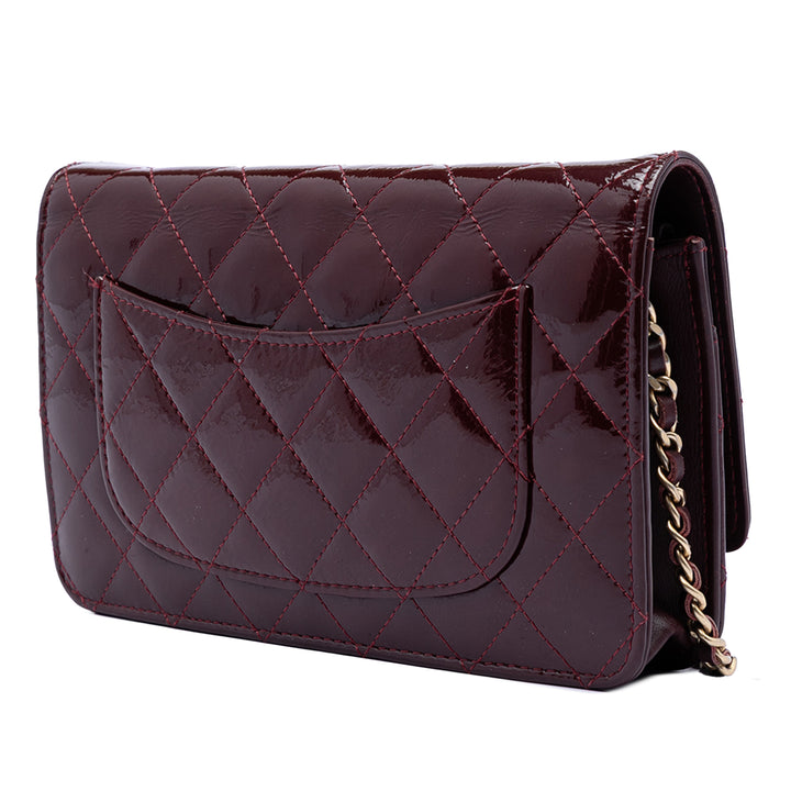Chanel Matelassé Cuir verni Reissue 2.55 Wallet on Chain