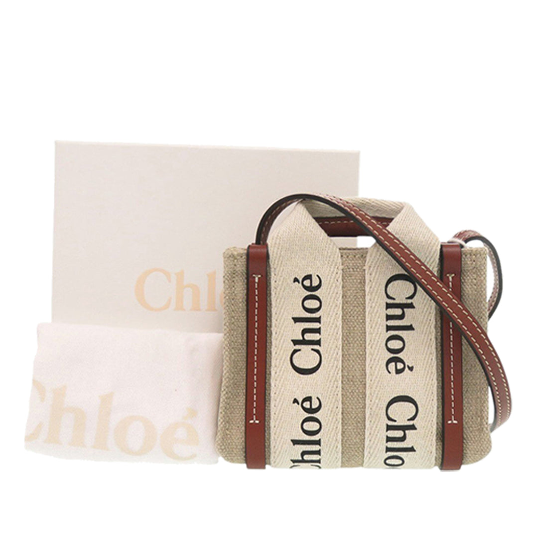 Chloé Sac à main Woody Nano Beige – vue 12 – GABY PARIS