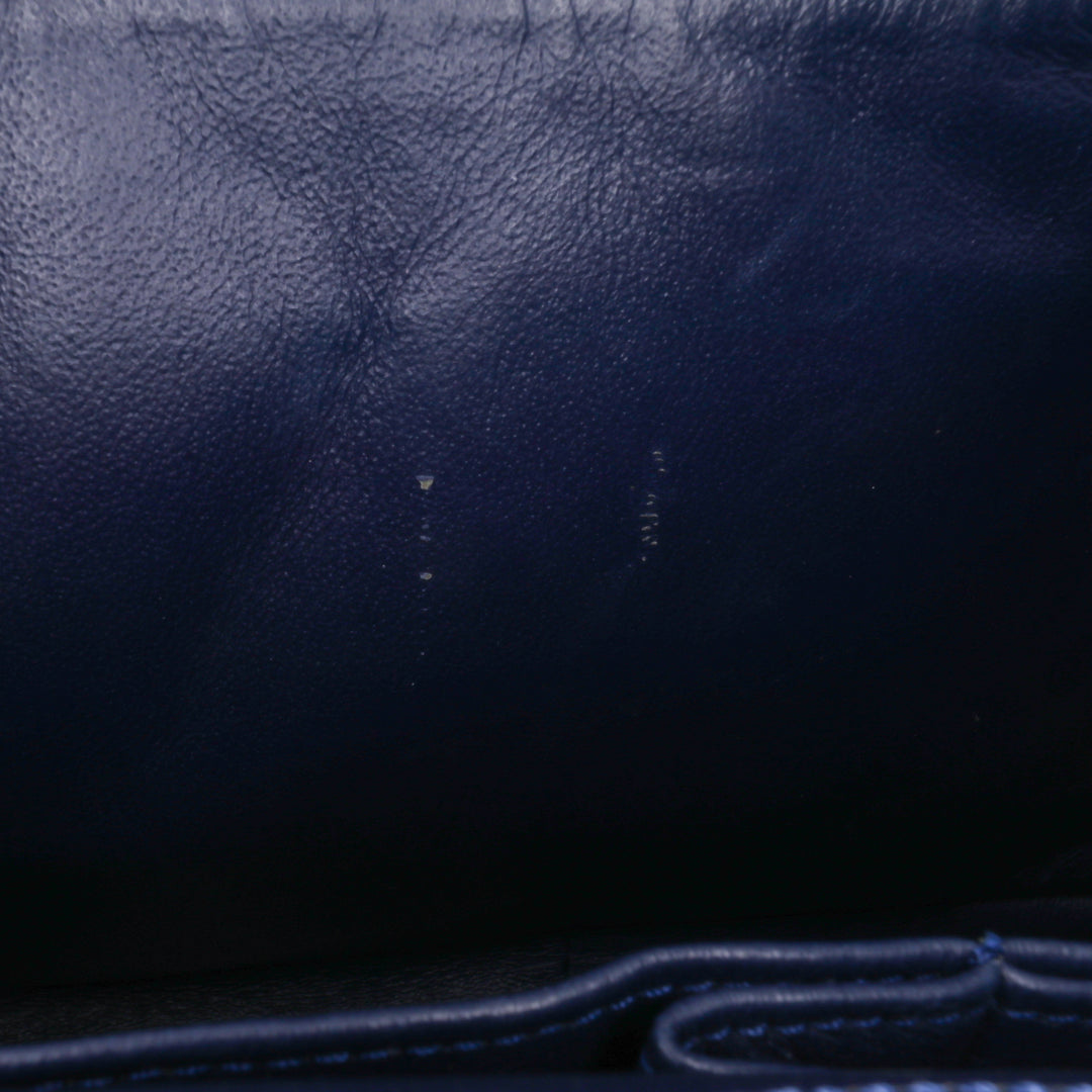 Reissue 2.55 Aged Calfskin Double Flap 226 Blue - Gaby Paris