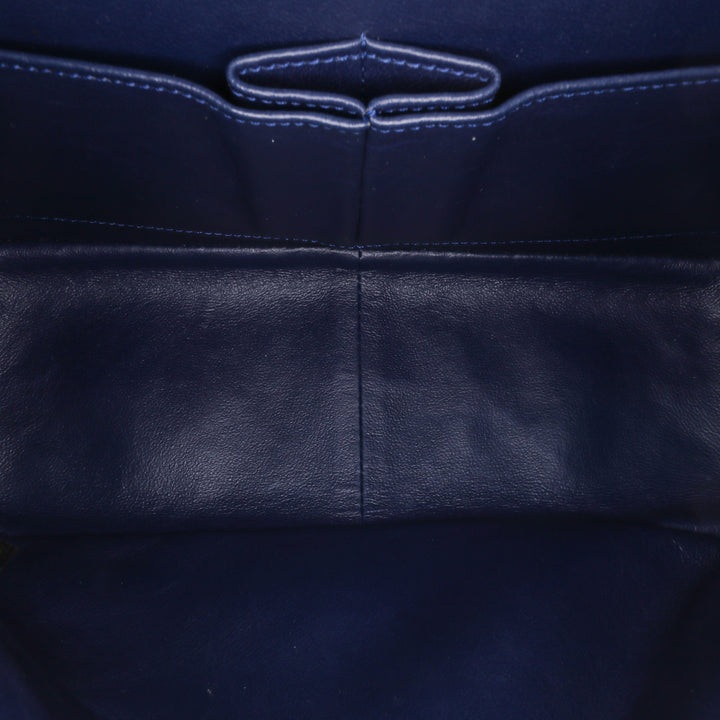 Reissue 2.55 Aged Calfskin Double Flap 226 Blue - Gaby Paris