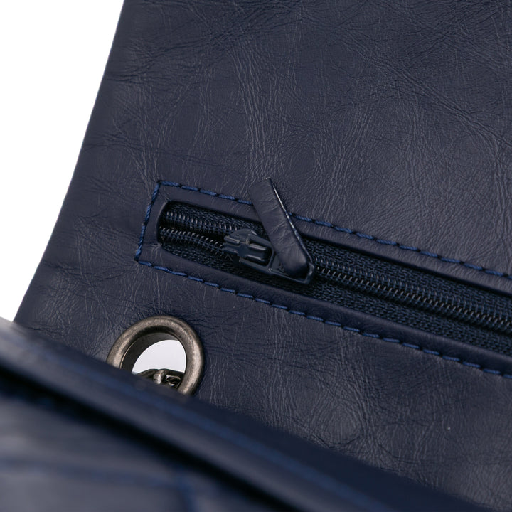 Reissue 2.55 Aged Calfskin Double Flap 226 Blue - Gaby Paris