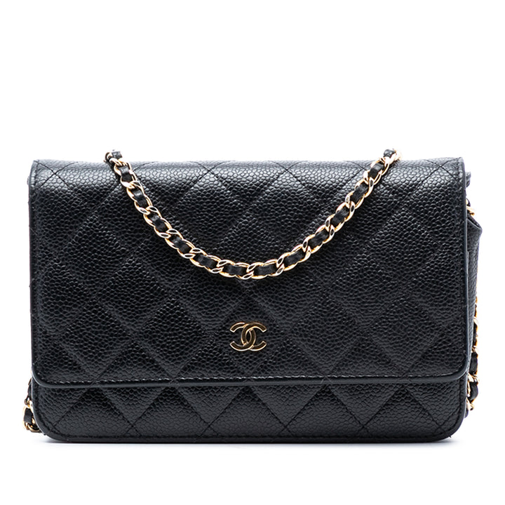 Chanel CC Matelassé Caviar Wallet on Chain