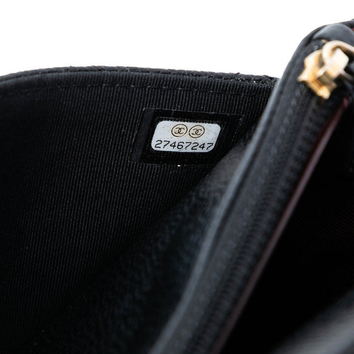 Chanel CC Matelassé Caviar Wallet on Chain