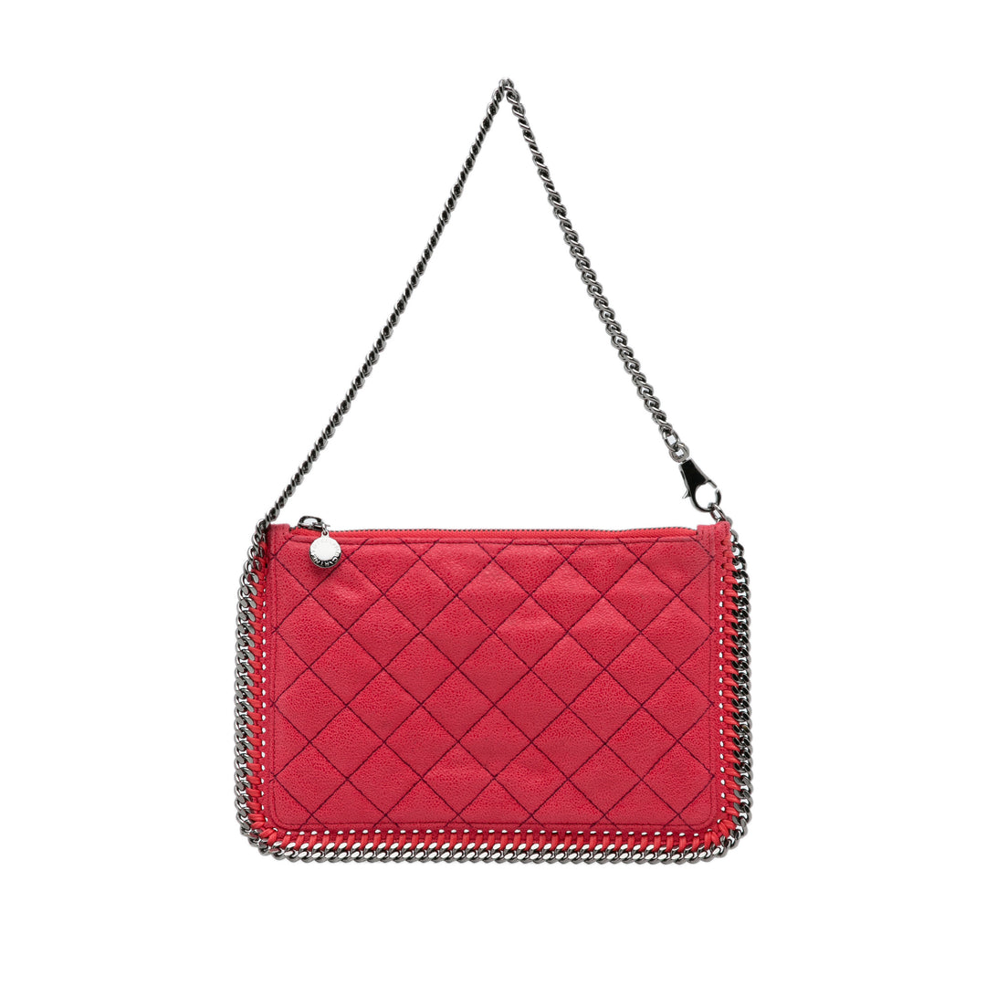 Quilted Falabella Shaggy Deer Shoulder Bag Red - Gaby Paris