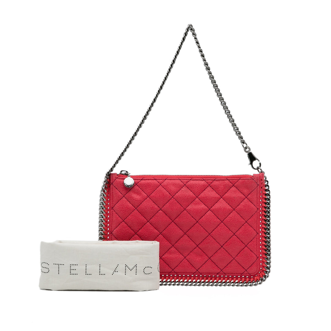 Quilted Falabella Shaggy Deer Shoulder Bag Red - Gaby Paris