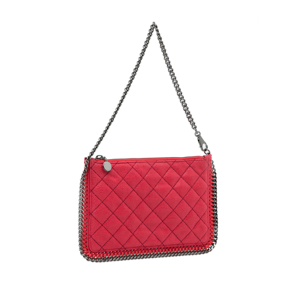 Quilted Falabella Shaggy Deer Shoulder Bag Red - Gaby Paris