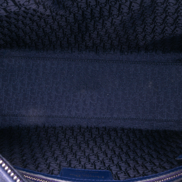 Large Lambskin Cannage Lady Dior Blue - Gaby Paris
