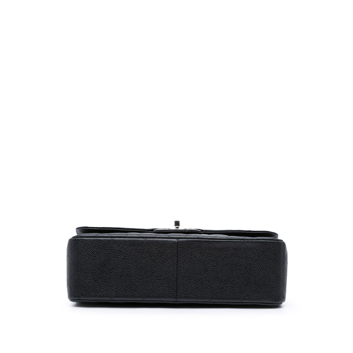 Jumbo Classic Caviar Double Flap Black - Gaby Paris