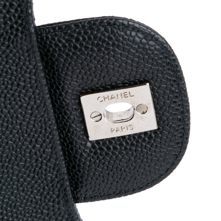 Jumbo Classic Caviar Double Flap Black - Gaby Paris