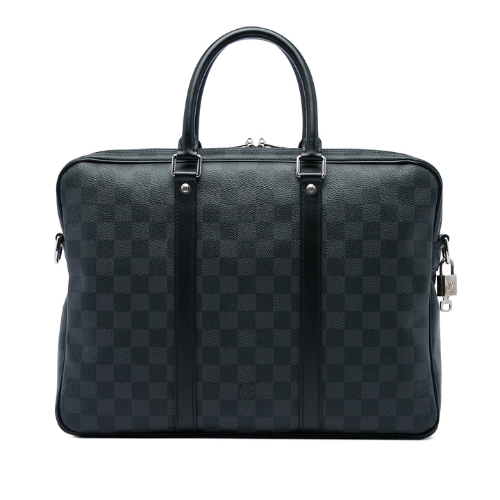 Louis Vuitton Porte Documents Voyage PM Damier Graphite Noir – vue principale – GABY PARIS
