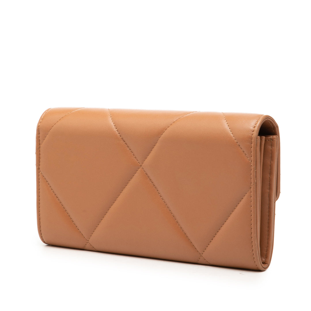 Chanel Matelassé Cuir d'agneau 19 à rabat Portefeuille